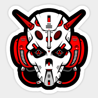 Cyber-Skull Demon Sticker